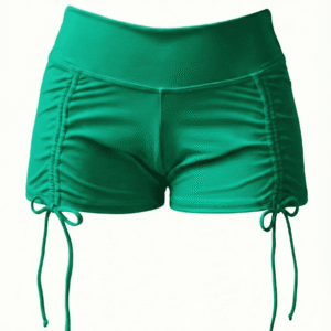 Short de danza STEP en color verde con ajuste lateral mediante cintas y cintura cómoda